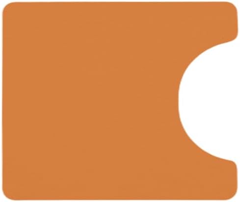 Toilet Rug, Thin Toilet Rugs U Shaped Washable Non Slip Absorbent Quick Dry Low Pile Toilet Mat, 20"x24" U Shape Orange