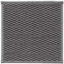 Small Bathroom Rugs, Non Slip Washable Bath Rugs Super Absorbent Bathroom Rug Thin Quick Dry Low Pile Bath Mats, Dark Grey 12"x12"