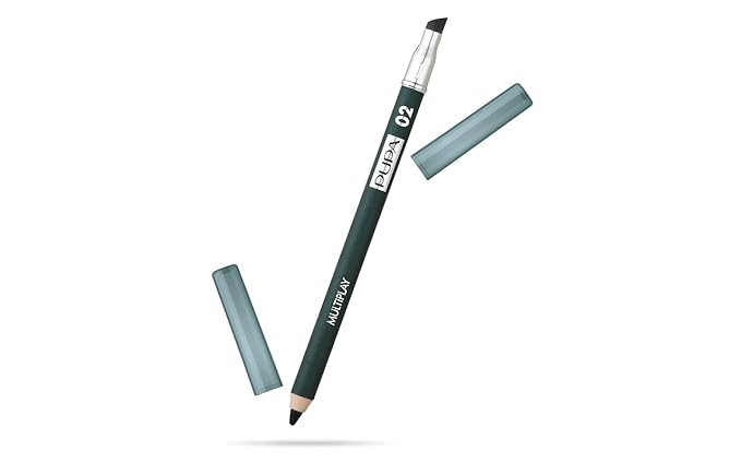 Pupa Milano Multiplay Eye Pencil - Creamy, Blendable Eyeliner With Smudge Tip - Long Wearing, Glamorous Intensity - Smooth And Lasting Color Liner For Waterline Or Lid - 02 Electric Green - 0.04 Oz