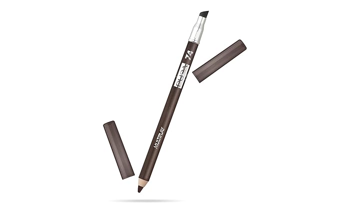 Pupa Milano Multiplay Eye Pencil - Creamy, Blendable Eyeliner With Smudge Tip - Long Wearing, Glamorous Intensity - Smooth And Lasting Color Liner For Waterline Or Lid - 74 I Love Brownie - 0.04 Oz