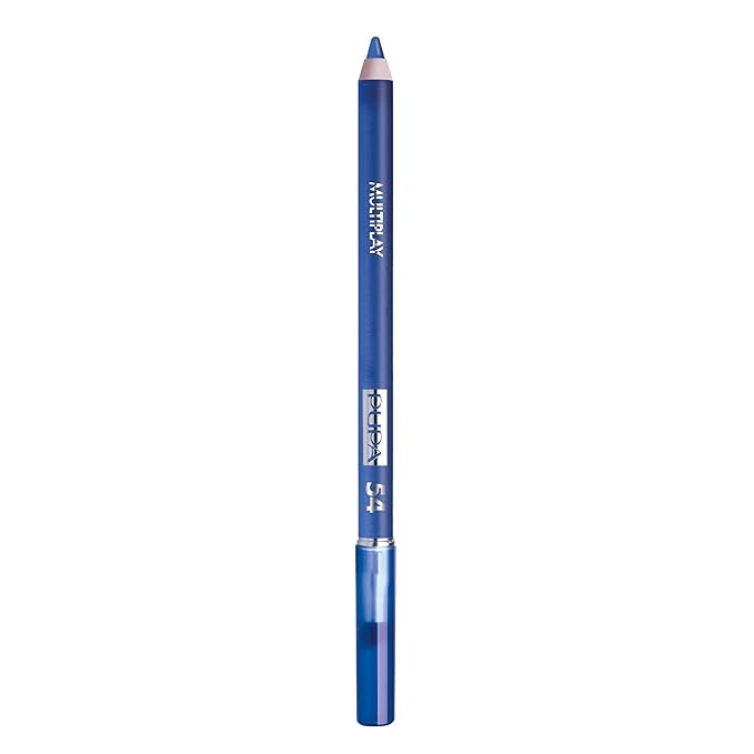Pupa Milano Multiplay Eye Pencil - Creamy, Blendable Eyeliner With Smudge Tip - Create Long Wearing, Glamorous Intensity - Smooth, Lasting Color Liner For Waterline Or Lid - 54 Indigo Blue - 0.04 Oz