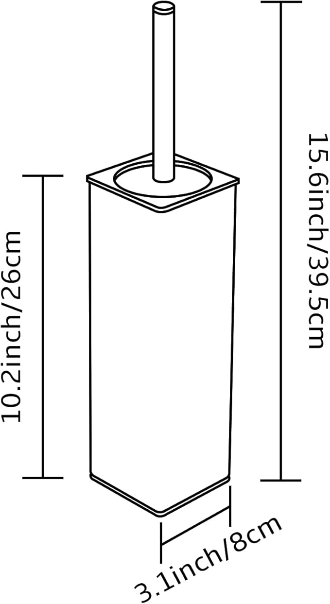 BVL Toilet Brush and Hoder Set Brushed Gold Freestanding for Bathroom