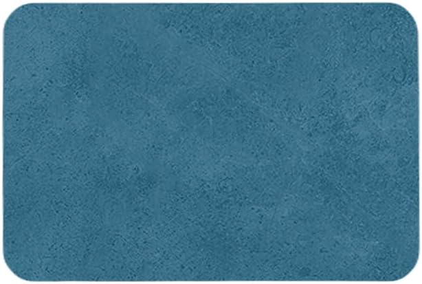 Bathroom Mat Quick Dry, Bathroom Rugs Non Slip Washable Thin Absorbent Bath Mat Fits Under Door Bathroom Floor Mat Perfect for Bath, Shower, or Sink 20"x30" Denim Blue