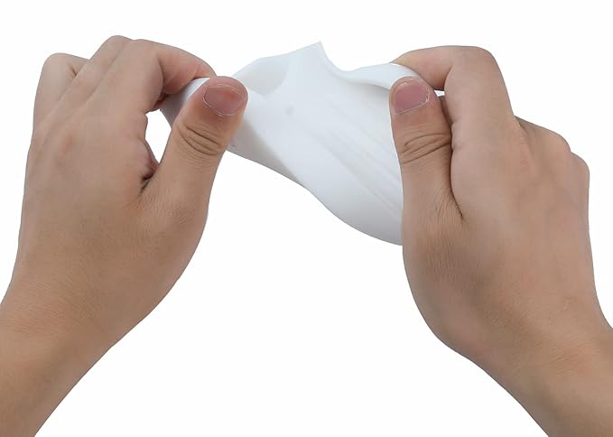 Silicone Bathroom Soap Dishes with Drain Spout-Bathroom and Kitchen Sink Organizer,Sponge Holder,Dish Soap Tray,Perfect for Dispenser,Scrubber,Bottle,Cup on Sink or Counter-White 4.9"×3.2"