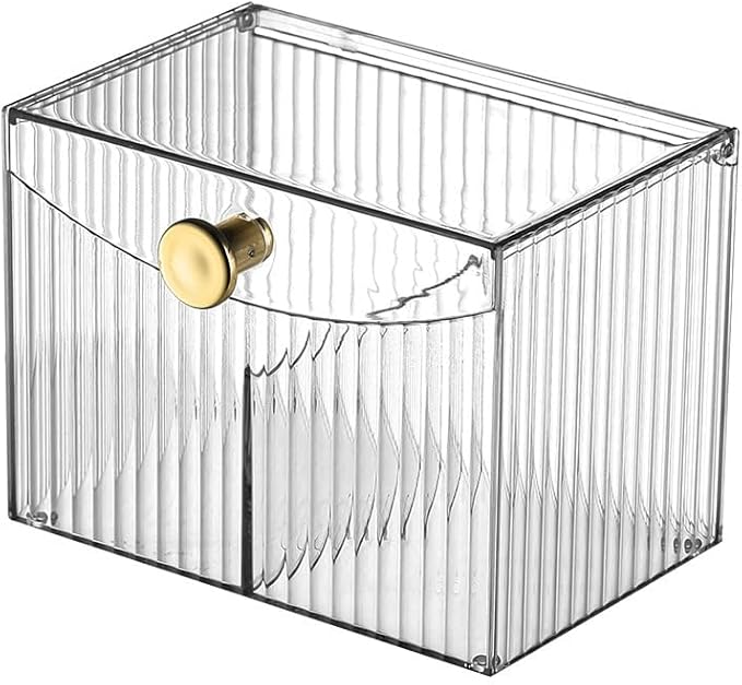 2-Grid Cotton Swab Ball Qtip Holder Dispenser with Lid,Container Dispenser Box for Bathroom Home Storage Organization,Vanity Organizers and Storage