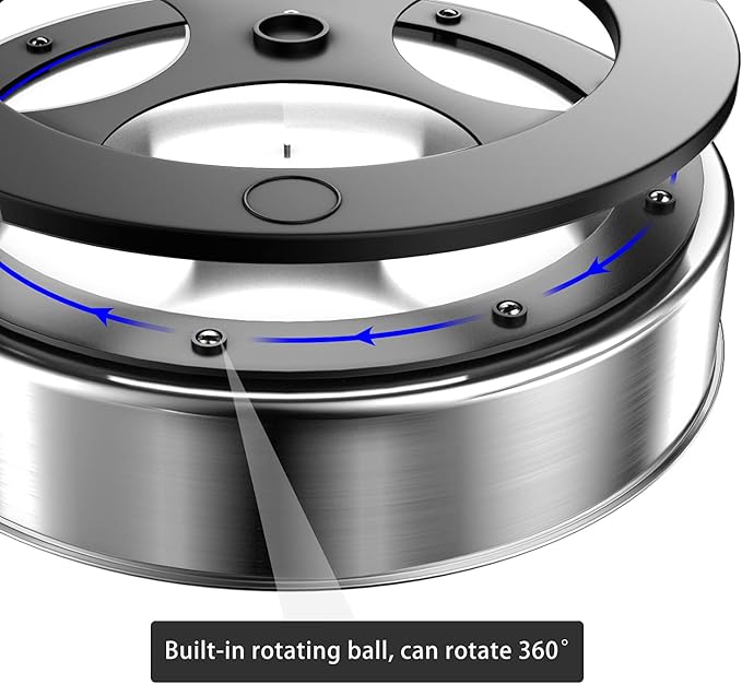 VAEHOLD Lazy Susan Turntable Spice Rack Organizer for Kitchen Cabinet, Storage Tray for Fruit, Snacks, Salad - Organizer for Cupboard, Pantry, Bathroom, Table, Cosmetic (Silver, 7 1/2‘’)