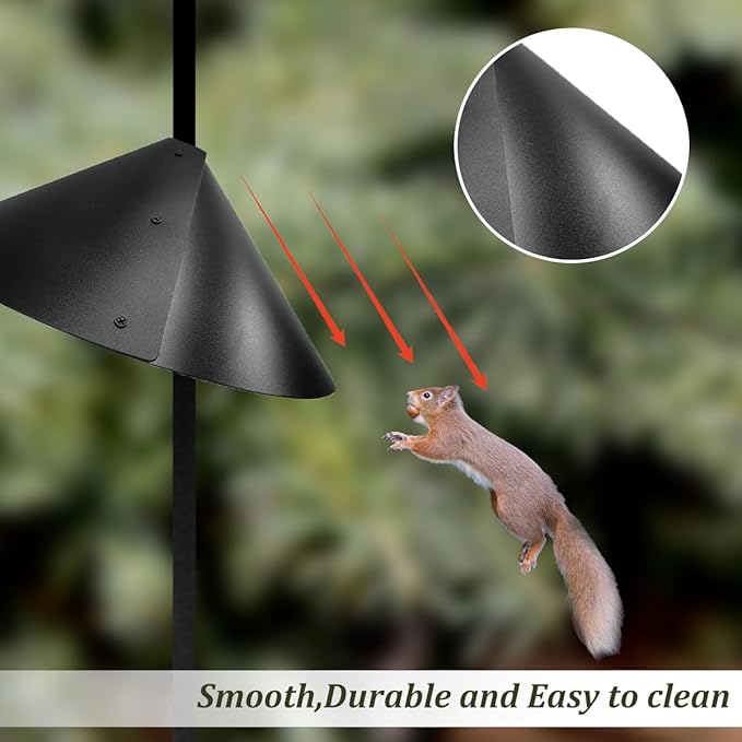 2 Pack Squirrel Baffle for Bird Feeder Pole,Keeps Squirrels Away from Bird Feeder Rods, (19 inch)