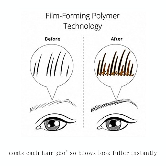 Elizabeth Mott Eyebrow Gel - Queen of the Fill Tinted Brow Filler, Volumizer & Setter - Defines, Shapes & Covers Grays - Water-Resistant, Long-Lasting, Smudge-Proof - Cruelty-Free, Black Shade, 4g