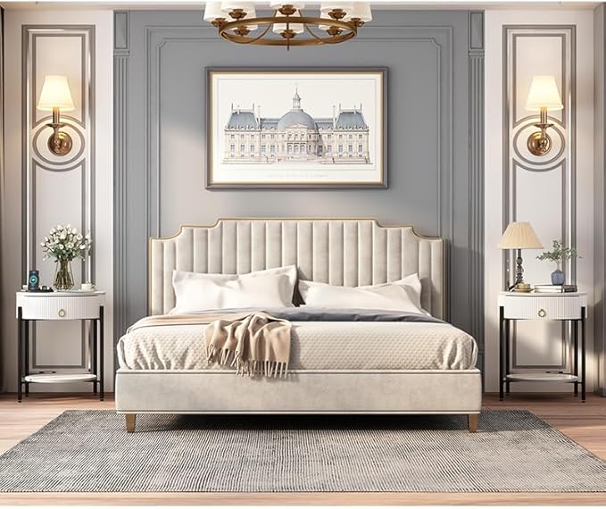 OIOG Round End Table with Drawer, Modern 2 Tier NightStand with Shelf, Small Side Table with Sintered Stone Tabletop for Living Room, Bedroom, Dorm, and Office, Marbling Natural Stone/White