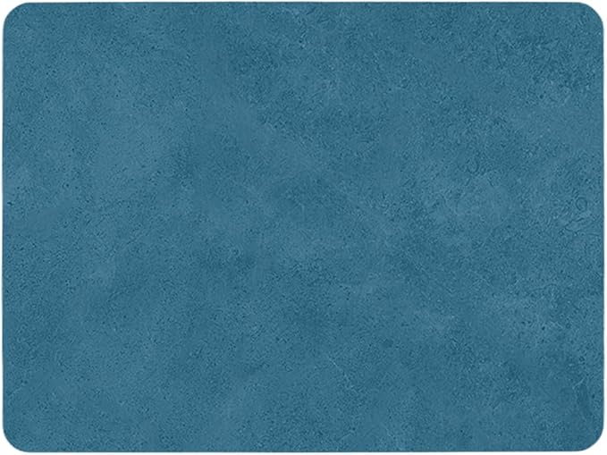 Bathroom Mat Quick Dry, Bathroom Rugs Non Slip Washable Thin Absorbent Bath Mat Fits Under Door Bathroom Floor Mat Perfect for Bath, Shower, or Sink 36"x48" Denim Blue