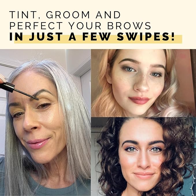 Elizabeth Mott Queen of the Fill Eyebrow Gel ?€? Tinted Brow Filler, Volumizer & Setter, Natural-Looking Fuller Brows ?€? Covers Gray Hairs, Water-Resistant, Long-Lasting ?€? Cruelty-Free, Blonde Shade, 4g