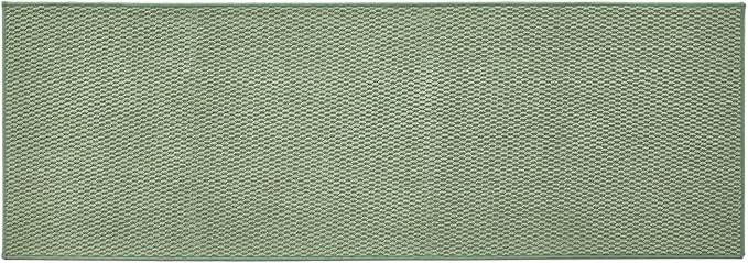 Bathroom Runner Rugs Non Slip Washable Chenille Bath Rug Super Absorbent Long Bath Mats Quick Dry Low Pile, Sage Green 24"x70"