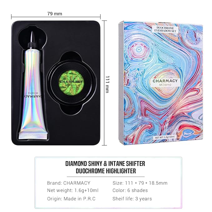 CHARMACY Duochrome Eyeshadow, Insane Shifters Chameleon Eyeshadow, Creates High-Impact, Metallic Eye Looks, 100% Vegan and Cruelty Free, 1.9g (#906)