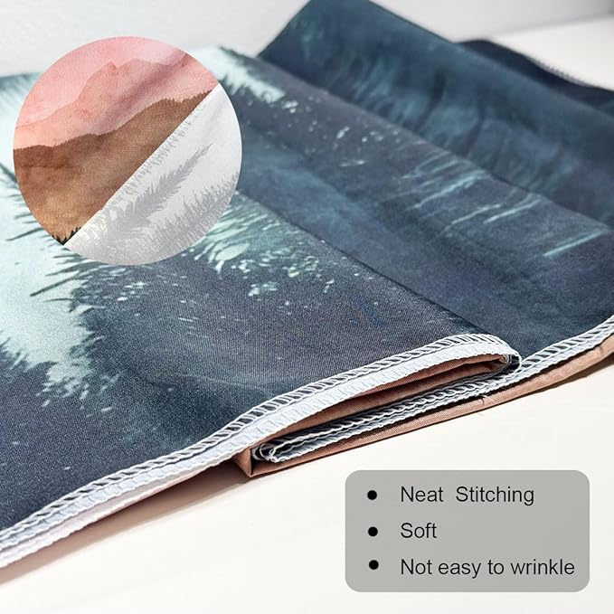 keowhsf Sunset Mountain Forest Tapestry - Large Nature Landscape Wall Hanging, Aesthetic Pine Tree Scenery Wall Art for Bedroom & Living Room Decor