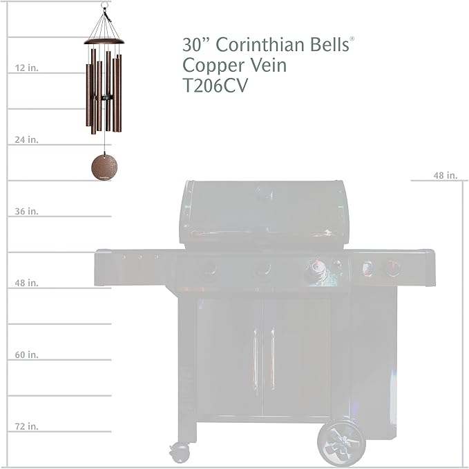 Corinthian Bells by Wind River - 30 inch Copper Vein Wind Chime for Patio, Backyard, Garden, and Outdoor Decor (Aluminum Chime) Made in The USA