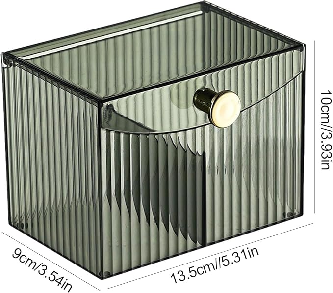 2-Grid Cotton Swab Ball Qtip Holder Dispenser with Lid,Container Dispenser Box for Bathroom Home Storage Organization,Vanity Organizers and Storage