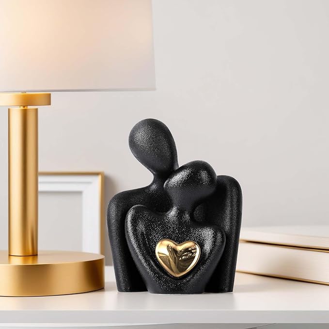 XMGZQ Mini Couple Statue Tv Stand Decor Items for Living Room Home Decor,Bedroom Decor for Couples Sculpture for Anniversary Wedding,Love Gifts for Couples 2025,Knick Knacks for Shelves