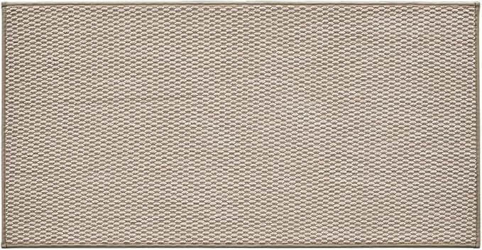Bathroom Rugs Non Slip Washable, Super Absorbent Thin Bath Mat Quick Dry Low Pile Bathroom Rug, Beige 24"x47"
