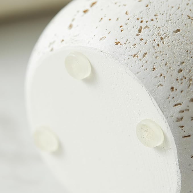 4-Pieces Bathroom Accessory Set Hight Quality Polyresin Ensemble-Lotion Dispenser/Toothbrush Holder/Cotton Jar/Soap Dish, Cream Color