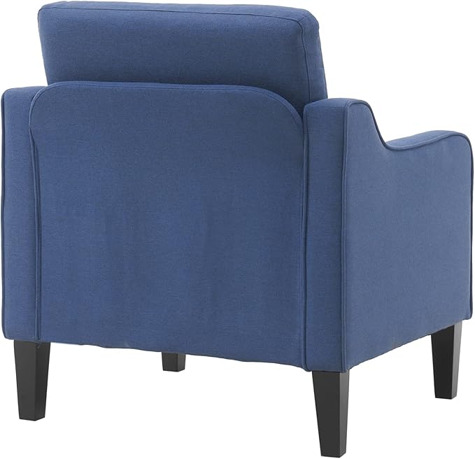 VINGLI Modern Accent Chairs Set of 2, Blue Living Room Chairs Comfy Armchair for Bedroom, Upholstered Sofa Chair Reading Chair for Small Spaces, Apartment, Waiting Room
