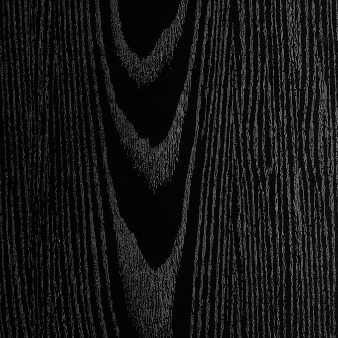 16 Inch Floating Shelves for Wall Set of 2, 8"D Wood Grain Bathroom Shelves with Invisible Brackets, Easy Install Engineered Wood Storage Shelves for Kitchen, Living Room, Bedroom, Black Finish