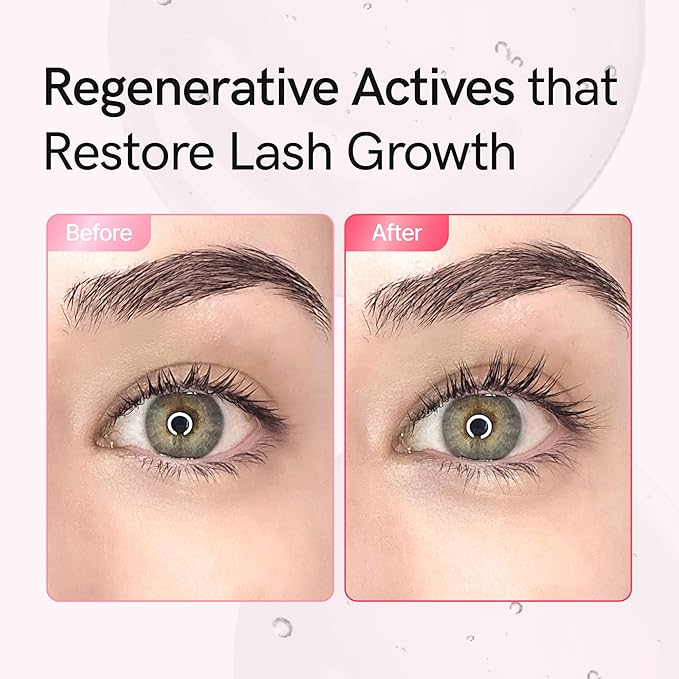 Regene Eyelash Serum | PDRN, EGF with 20 Amino Acids, 9 Peptides | Korean Eyelash & Brow Growth Serum | Gentle Formula to Boost Longer Fuller and Thicker Lashes (0.34 fl.oz.)