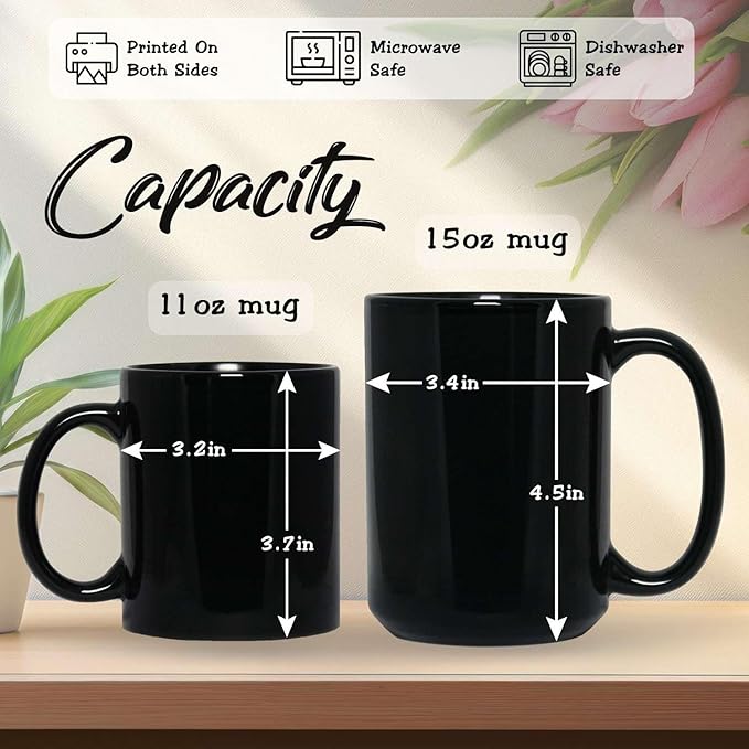 Personalized Name Ceramic Mug, Enchanted Forest Themed Decorative Cup, Custom Cute Fox With Crescent Moon Mug, Customized Floral Fox Coffee Cup 11oz 15oz, Animal Black Mug For Kids