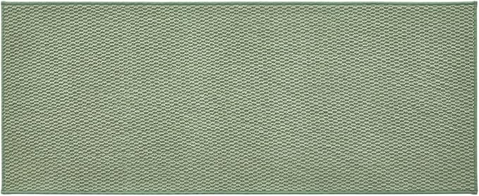 Bathroom Runner Rug, Long Bath Mat Washable Thin Quick Dry Low Pile Bathroom Runner Rugs 24 x 60 Non Slip, Sage Green 24"x60"