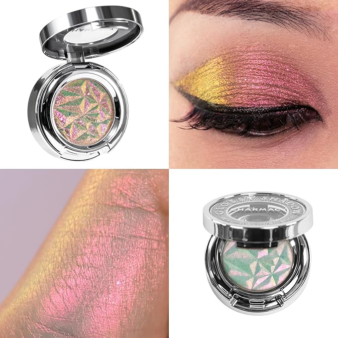 CHARMACY Multichrome Eyeshadow, Insane Shifters Chameleon Eyeshadow, Creates High-Impact, Glitter Metallic Eye Looks, 100% Vegan and Cruelty Free, 1.9g (#809)