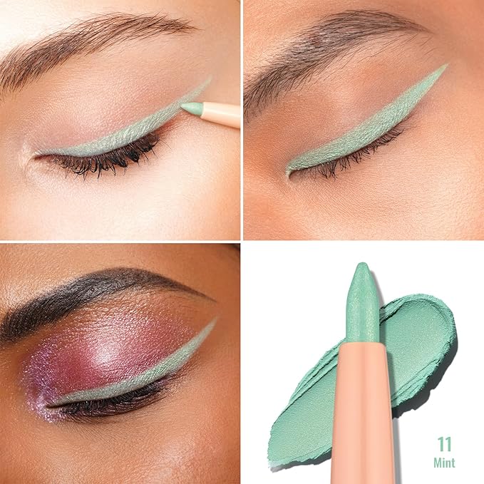 Oulac Mint Green Eyeliner Pencil, Waterproof Retractable Eye Liner Pen, Smooth and Creamy Eye Makeup for Precision Application Vegan & Cruelty-Free, 11 Mint