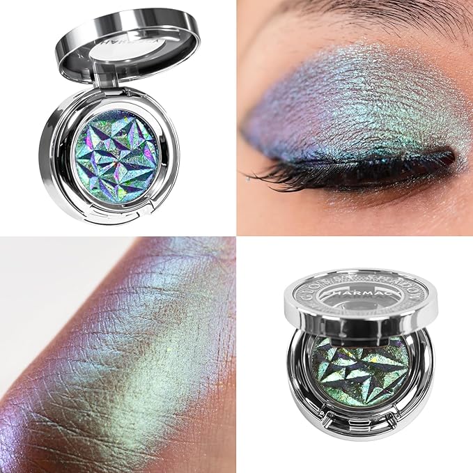 CHARMACY Multichrome Eyeshadow, Insane Shifters Chameleon Eyeshadow, Creates High-Impact, Glitter Metallic Eye Looks, 100% Vegan and Cruelty Free, 1.9g (#804)