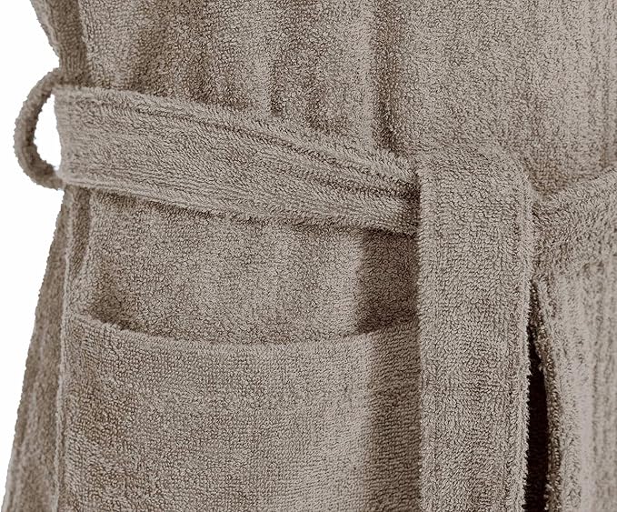 SIORO Mens Robe Terry Cloth Kimono Bathrobe Cotton Soft Shower Towel Bath Robes Calf Length Housecoat for Spa Hotel Hot Tub