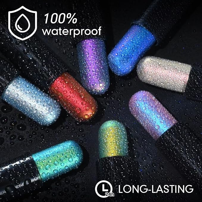 CHARMACY New Magic Eyeshadow Stick, Creamy Eye Shadow Stick, Dynamic Light color Change, Metallic Shimmer Eyeshadow, Long-Lasting Water-Resistant Formula, High Pigmented, Built-in Smudger #06