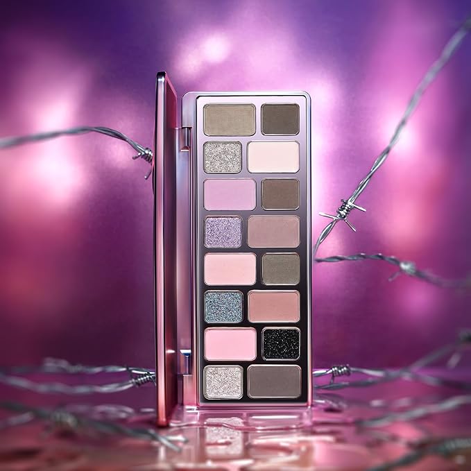 Cool Tone Pink Eyeshadow Palette 16 Colors, Ultra-Pigmented Pressed Powder for Daily to Smokey Eye Makeup, Long-Lasting C-beauty Makeup Trend- 07 Closer