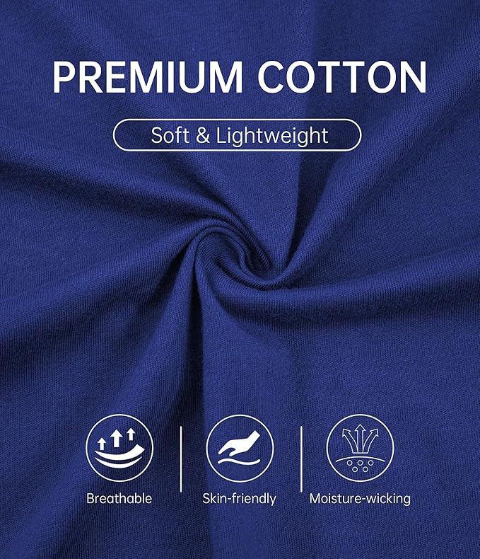 CF Men's Robe Cotton Bathrobe Soft Short Sleeve Bath Robes Shower Robe for Spa Soft Kimono Lightweight Sleepwear with Pockets