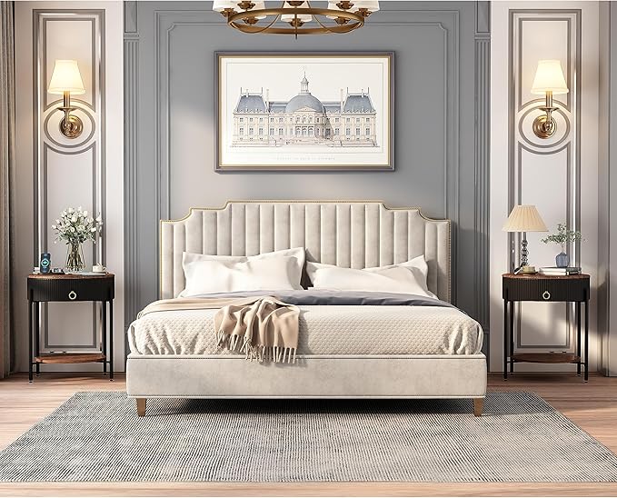 OIOG Modern Side Table with Drawer, Industrial 2 Tier End Table with Shelf, Wood Grain Nightstand with Storage for Living Room, Bedroom, Office, Dorm, Black