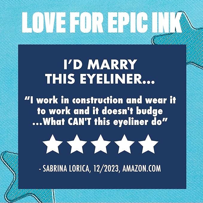 NYX PROFESSIONAL MAKEUP Epic Ink Glitz Liner, Waterproof Metallic Liquid Eyeliner with Vegan Formula - Shimmer Stitch (Shimmer Mauve Purple)