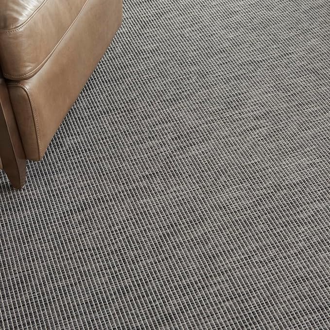 Nourison Positano Indoor-Outdoor Charcoal 7' x 10' Area Rug, Easy Cleaning, Non Shedding, Bed Room, Living Room, Dining Room, Backyard, Deck, Patio (7x10)