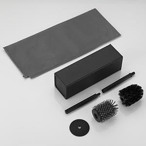 Square Toilet Brush with Holder,Stainless Steel Toilet Bowl Brush and Holder for Bathroom,2PACK