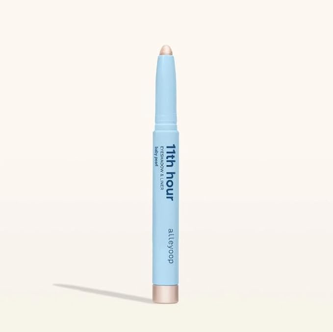 ALLEYOOP 11th Hour Waterproof Cream Eyeshadow Stick ?€? Long-Lasting Eye Shadow Pencil & Eyeliner, Cream to Powder Stick & Highlighter ?€? Smudge-Proof Eyeshadow Shimmer, Baby Pearl Shimmer