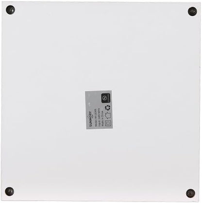 SUNMORY Shelf Floor Lamp with 3-Way Dimmable LED Bulb, Modern Square Standing Lamp with Shelves and White Shade, Corner Display Bookshelf Lamp for Living Room and Bedroom(White)