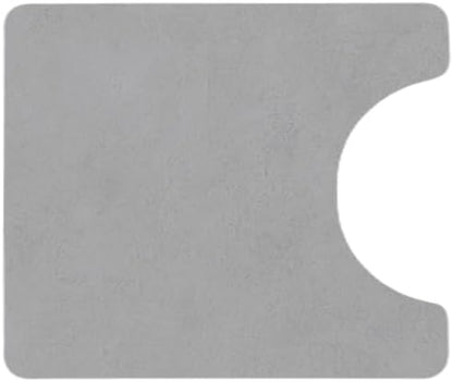 Toilet Rug, Thin Toilet Rugs U Shaped Washable Non Slip Absorbent Quick Dry Low Pile Toilet Mat, 20"x24" U Shape Light Grey