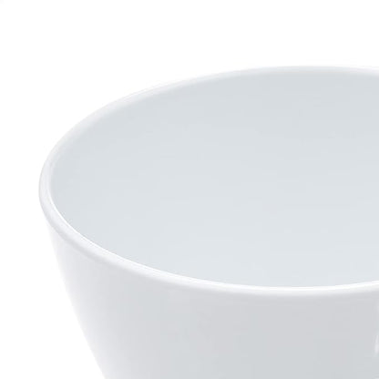 Amazon Basics Round Melamine Bowl, 8 oz, White, 6 Piece Set (Previously AmazonCommercial brand)