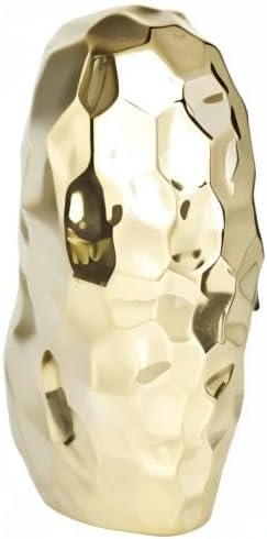 Deco 79 Porcelain Heart Sculpture, 8" x 3" x 8", Gold (Pack of 12)
