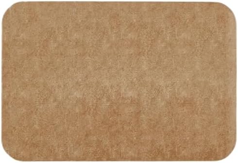 Bathroom Mat Quick Dry, Bathroom Rugs Non Slip Washable Thin Absorbent Bath Mat Fits Under Door Bathroom Floor Mat Perfect for Bath, Shower, or Sink 16"x24" Camel