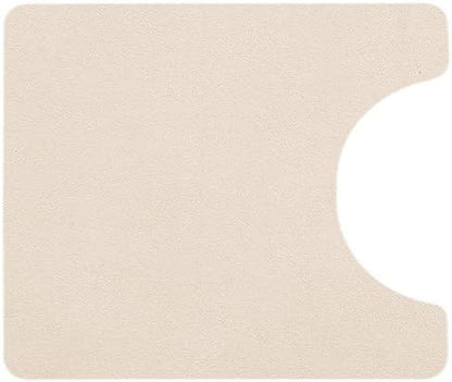 Toilet Rug, Thin Toilet Rugs U Shaped Washable Non Slip Absorbent Quick Dry Low Pile Toilet Mat, 20"x24" U Shape Beige