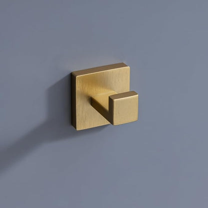 10-Piece Bathroom Hardware Set - Brushed Gold SUS304 Stainless Steel Wall-Mounted Towel Bar, Holder & Racks, 23.6 Inch