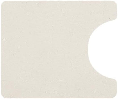 Toilet Rug, Thin Toilet Rugs U Shaped Washable Non Slip Absorbent Quick Dry Low Pile Toilet Mat, 20"x24" U Shape White
