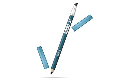 Pupa Milano Multiplay Eye Pencil - Creamy, Blendable Eyeliner With Smudge Tip - Create Long Wearing, Glamorous Intensity - Smooth, Lasting Color Liner For Waterline Or Lid - 57 Petrol Blue - 0.04 Oz