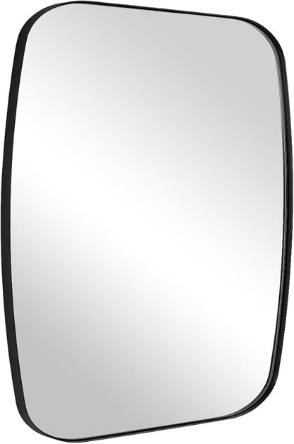 ANDY STAR Black Oblong Mirror, 36x40 Inch Black Oval Mirror for Bathroom with Stainless Steel Metal Frame, Wall Mouned for Bathroom, Living Room, Entryway